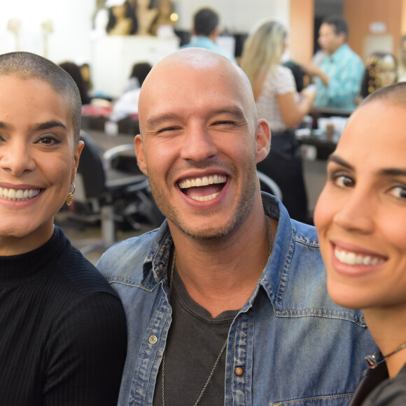 Pérola Faria, Nando Rodrigues e Bianka Fernandes rasparam a cabeça para a novela 'Gênesis'