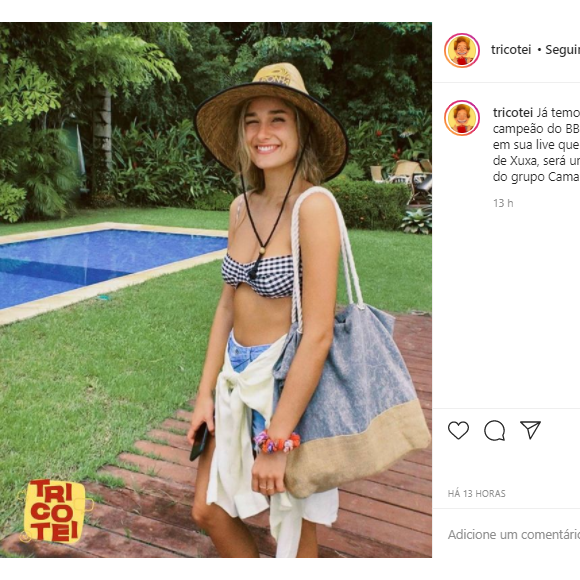 Perfil afirma que Sasha Meneghel irá pro 'BBB21'