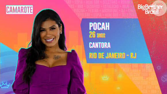 'BBB21': a cantora Pocah, de 26 anos, nasceu no município de Queimados e foi criada em Duque de Caxias, ambos no Rio de Janeiro