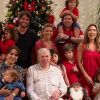 Silvio Santos reuniu a mulher, Iris Abravanel, e uma parte das filhas, genros e netos no Natal