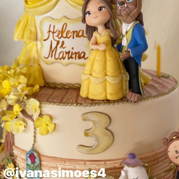 Festa de filhas de Ivete Sangalo tem bolo de 3 andares