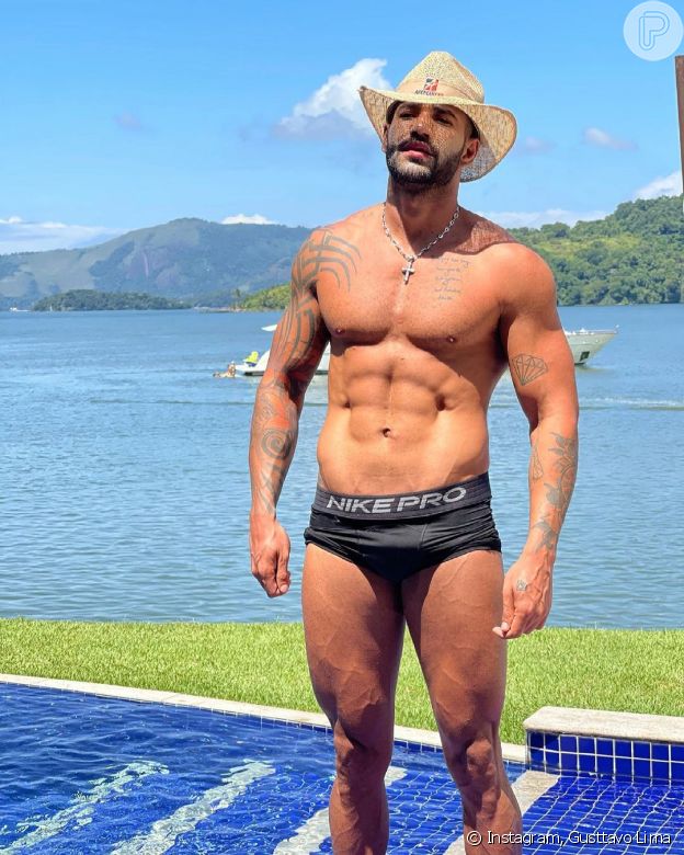 Gusttavo Lima posta foto de sunga e internautas citam Zé Neto: 'Deu risada'. Entenda!