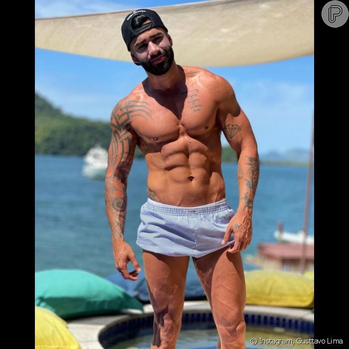 Foto De Gusttavo Lima Com Sunga Em Anga Dos Reis Rendeu Coment Rio No Instagram Purepeople