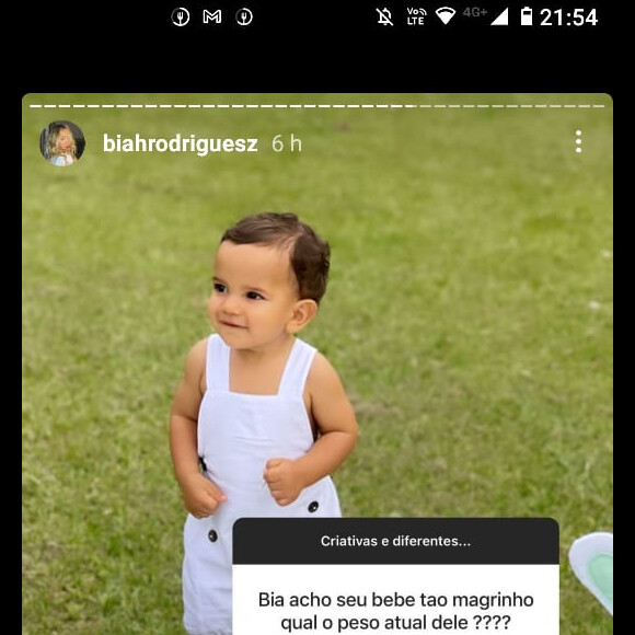 Biah Rodrigues disparou sobre o filho, chamado de 'magrinho' na web: 'Acho ele perfeito'
