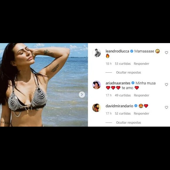 Cleo alia microbiquini a acessório rocker em foto na praia. Veja!