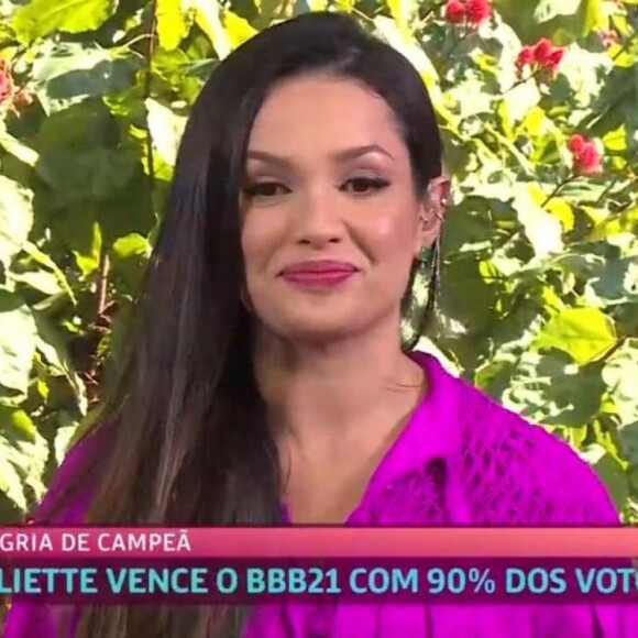 Juliette, campeã do 'BBB21', foi convidada por Ana Maria Braga para tomar café no 'Mais Você'