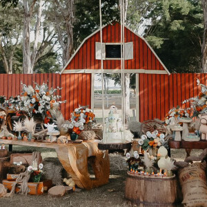 Filho de Biah Rodrigues e Sorocaba, Theo ganhou festa temática, 'Fazendinha', ao comemorar 1 ano em 17 de maio de 2021