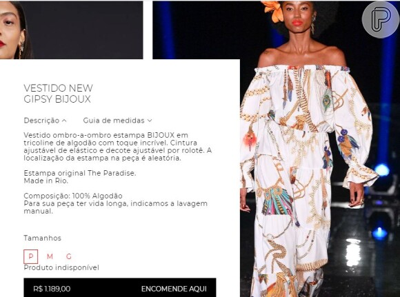 O vestido usado por Xuxa é da coleção de 2019 e custava R$ 1.189.