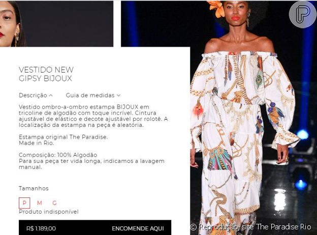 O vestido usado por Xuxa é da coleção de 2019 e custava R$ 1.189.