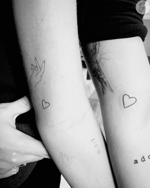 Sasha e o marido fizeram uma tatuagem juntos