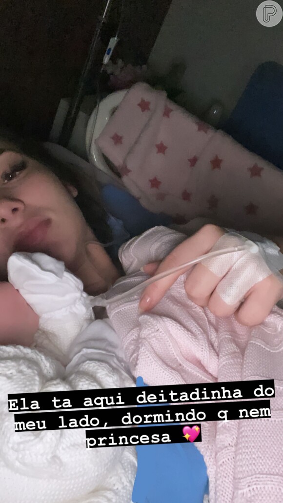 Virgínia Fonseca mostra filha dormindo após parto: 'Princesa'