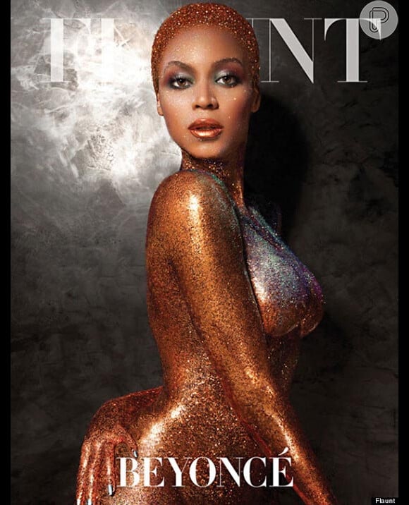 Beyoncé sai nua toda coberta de glitter na capa da revista 'Flaunt'
