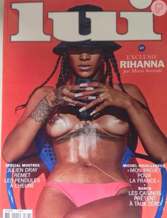 Rihanna faz topless na capa da revista 'Lui'