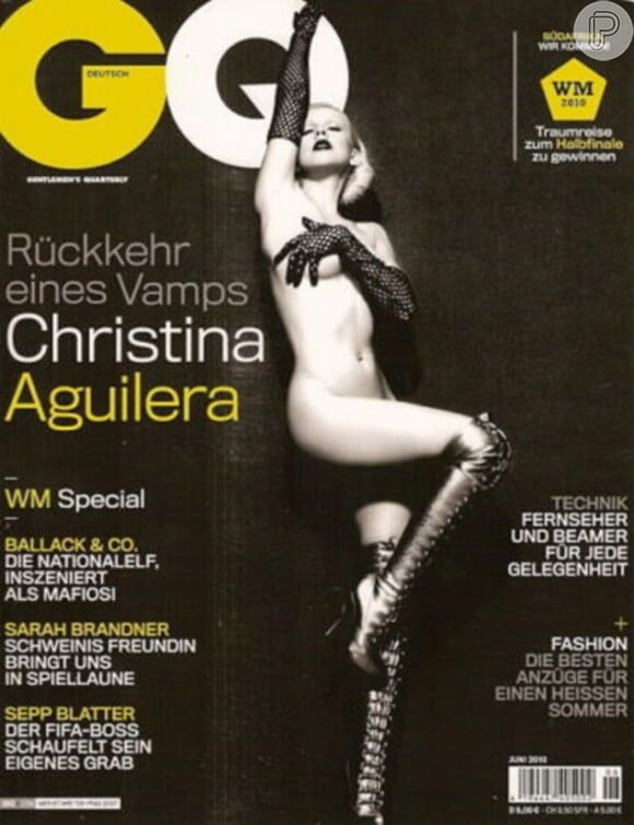 Christina Aguilera usa apenas botas e luvas na capa da revista 'GQ'