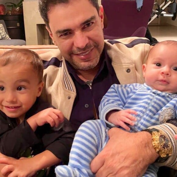 Zezé Di Camargo também é avô de Joaquim e Julia, filhos de Camilla Camargo