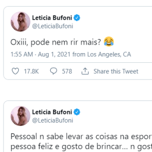 Letícia Bufoni reage aos comentários após gerar alvoroço na web com participação de Gabriel Medina e Yasmin Brunet