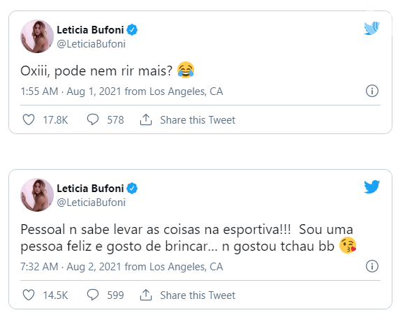 Letícia Bufoni reage aos comentários após gerar alvoroço na web com participação de Gabriel Medina e Yasmin Brunet