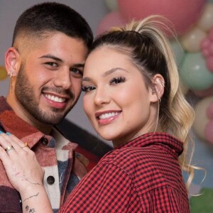 Virgínia filmou o marido quando ele tinha acabado de acordar, de modo que Zé Felipe aparece 'pensando na vida'