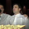 Equipe do 'Pânico' apronta pegadinha para Vesgo durante a festa de seu casamento com Gabriela Baptista