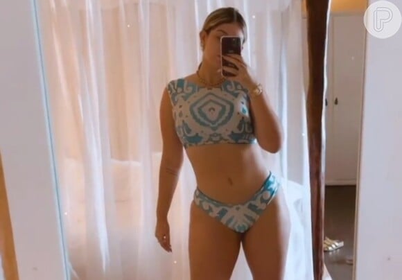 Marília Mendonça mostrou corpo mais magro em selfie de biquíni