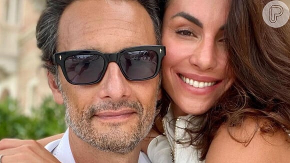 Rodrigo Santoro surgiu em foto rara com a mulher, Mel Fronckowiak, e o casal foi elogiado pelos fãs: 'Vocês se completam e merecem ser felizes'