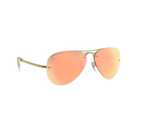 Modelo de óculos de sol com lentes espelhadas Ray-Ban está disponível no site da Amazon
