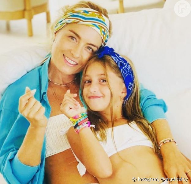 Angélica mostrou carta emocionante da filha caçula, Eva, para o avô