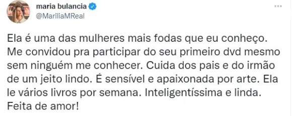 Marília Mendonça usa Twitter para reprovar atitudes de mulher que criticam Maiara
