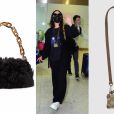 Sabrina Sato usou porta-fones de ouvido da Gucci avaliado em R$ 5,9 mil e bolsa Bottega Veneta de R$ 17,2 mil
