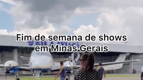 Marília Mendonça publicou vídeo nas redes momentos antes de embarcar em avião