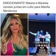 Maiara e Maraisa prestaram homenagem para Marília Mendonça
