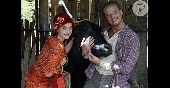 Na novela 'Chocolate com Pimenta' a vaca Estrela era a grande companheira de Timóteo, que sempre desabafava com o animal quando brigava com Márcia