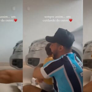 Murilo Huff publicou mais registros ao lado de Leo, filho que teve com Marília Mendonça, essa semana 