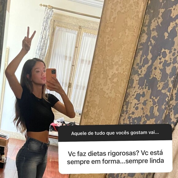 Embora o parto tenha passado há pouco tempo, Biah Rodrigues já impressiona por causa do corpo enxuto