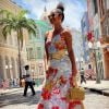Vestido floral longo: veja outfit de Cinara Leal e se inspire para o verão