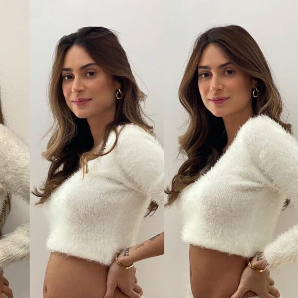 Thaila Ayala mostrou evolução da barriga de gravidez em foto no Instagram