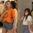 Grazi Massafera passeou com a filha, Sofia, em shopping carioca