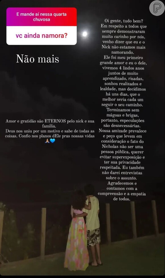 Maisa Silva também comunicou o término pelo Instagram