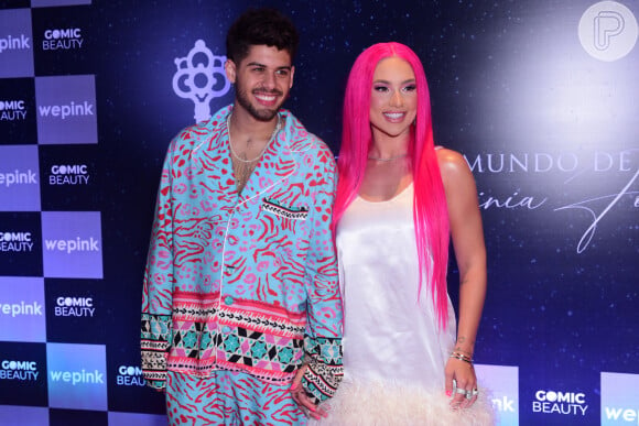 Virgínia Fonseca e Zé Felipe relembraram início do namoro, em 2020, durante sua festa do pijama para comemorar 40 milhões de seguidores