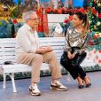Carlos Alberto e Patricia Abravanel falaram sobre Silvio Santos no banco de 'A Praça É Nossa'