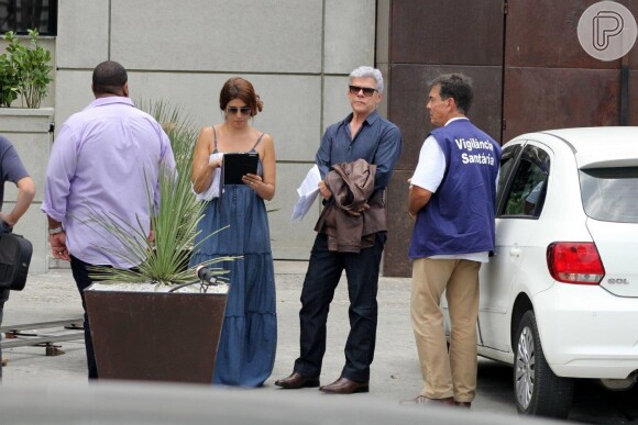 Elenco grava novela 'Império', na Lagoa Rodrigo de Freitas, no Rio de Janeiro