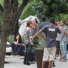 Elenco grava novela 'Império', na Lagoa Rodrigo de Freitas, no Rio de Janeiro