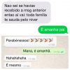 Rafinha Bastos compartilha print das mensagens de aniversário que recebeu de sua família no celular: 'Importante é ter uma família que te conhece de verdade. Em cima uma mensagem do meu pai, em baixo um 'zapzap' da minha irmã', brinca ele no Instagram