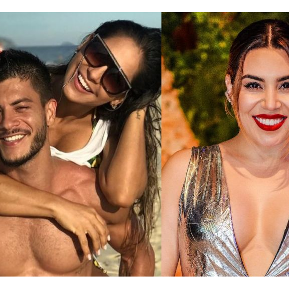 Mayra Cardi, esposa de Arthur Aguiar, não se incomodou com os olhares de Naiara Azevedo para o marido