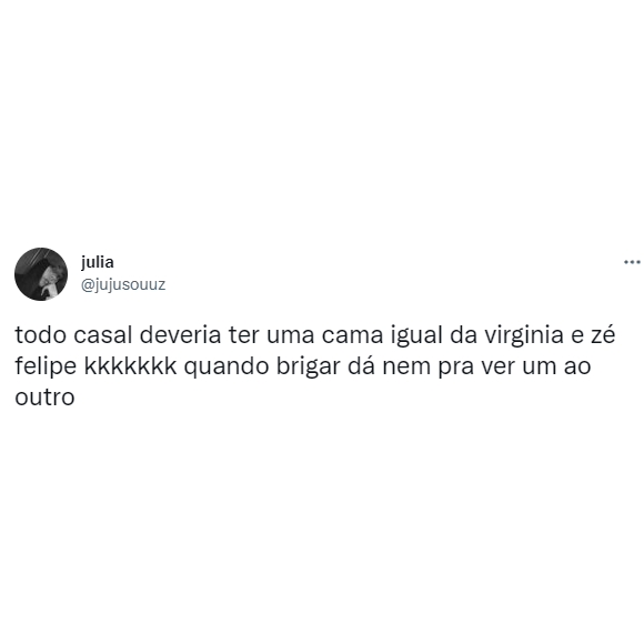 A cama gigante de Virgínia Fonseca e Zé Felipe pode solucionar problemas de casal, segundo internautas