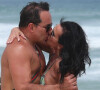 Gretchen trocou beijos com o marido, Esdras Souza, em dia de praia no Rio de Janeiro neste domingo, 20 de fevereiro de 2022
