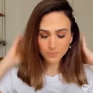 Tatá Werneck exibe detalhes de seu novo corte em vídeo no Instagram