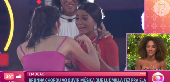'BBB 22': Brunna Gonçalves assistiu ao momento do choro pela música de Ludmilla e explicou. 'Mais de 1 mês sem ver e ouvir a voz dela (...) a gente vai esquecendo a voz, a fisionomia'