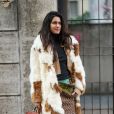 Casaco de pelúcia foi aposta de diferentes fashionistas durante a Milan Fashion Week