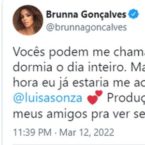 Até Brunna Gonçalves, já eliminada do 'BBB 22', falou sobre o desânimo dos ex-companheiros